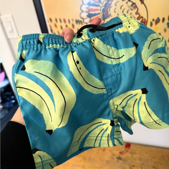 Like new, 2T banana print Tea swim trunks - Picture 3 of 4